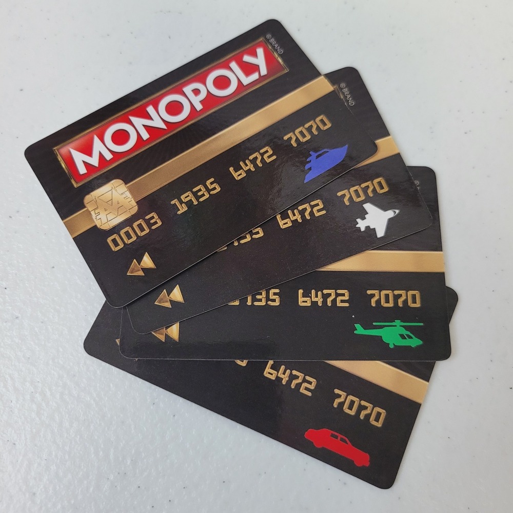 Monopoly Ultimate Banking Credit Cards Set Four Bank Game Pieces Tokens Tokensโ